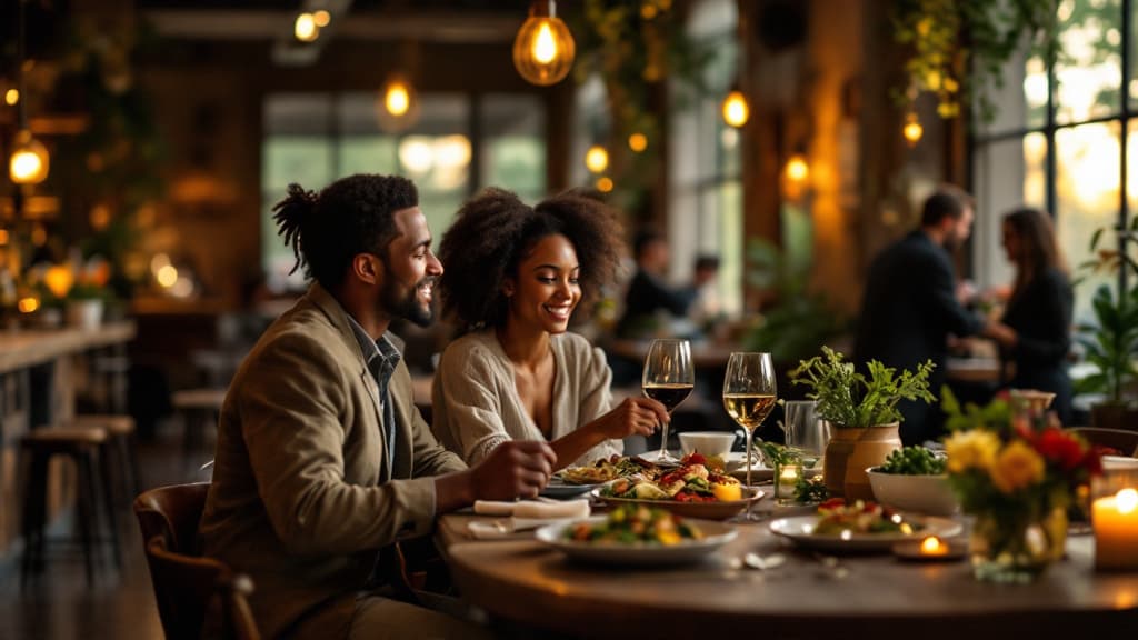 Miller Union dining room with seasonal Southern dishes on a warmly lit table