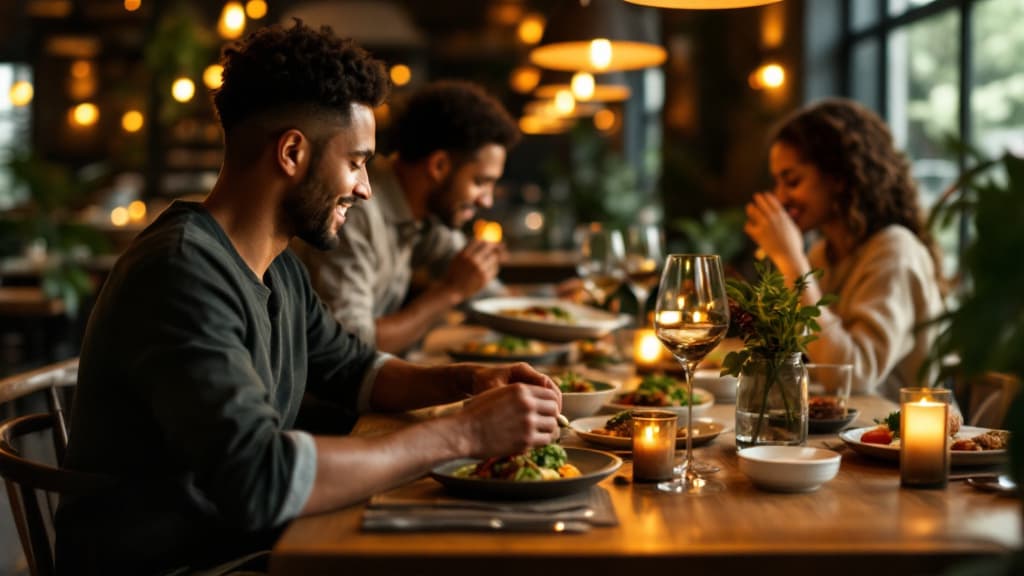 Private dining space at Miller Union set for an elegant group dinner